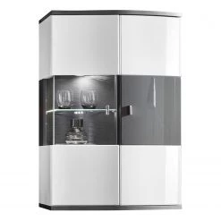 Loftscape Vitrine murale Intento - Blanc brillant / Anthracite