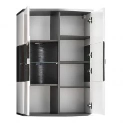 Loftscape Vitrine murale Intento - Blanc brillant / Anthracite -Meubles de salle à manger Soldes Magasin 1000288187 210827 12095700060 DETAILS P000000001000288187