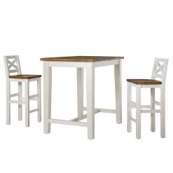 Maison Belfort Ensemble Balignton (3 éléments) - Pin massif - Pin / Blanc