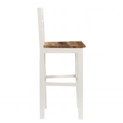 Maison Belfort Chaise de bar Newhaven - Manguier massif - Manguier / Blanc -Meubles de salle à manger Soldes Magasin 1000292467 220519 040 DETAILS P000000001000292467