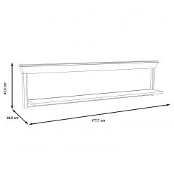 Ridgevalley Étagère murale Kimbark II - Imitation pin blanc -Meubles de salle à manger Soldes Magasin 1000295063 210924 143046000530 SKETCH DETAILS P000000001000295063 sketch