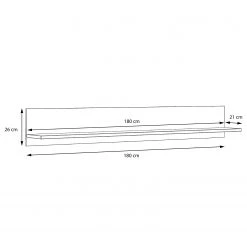 Red Living Étagère murale Trylith - Imitation chêne rustique / Noir -Meubles de salle à manger Soldes Magasin 1000295066 210924 143046000541 SKETCH DETAILS P000000001000295066 sketch
