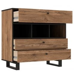 Red Living Commode Trylith - Imitation chêne rustique / Noir -Meubles de salle à manger Soldes Magasin 1000295077 211125 14485200041 DETAILS P000000001000295077