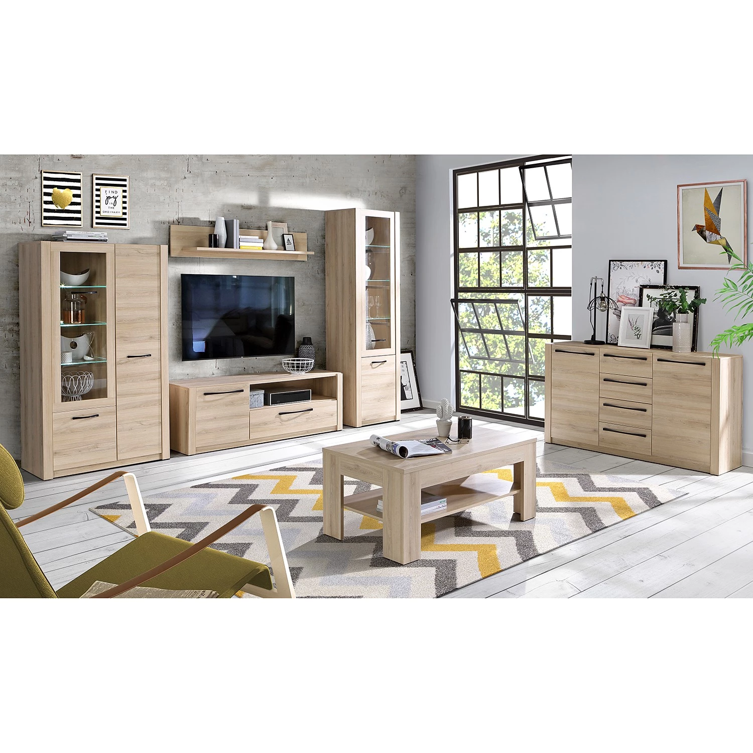 Loftscape Vitrine Truth - Imitation chêne Sonoma 4 Loftscape Vitrine Truth - Imitation chêne Sonoma – Image 4