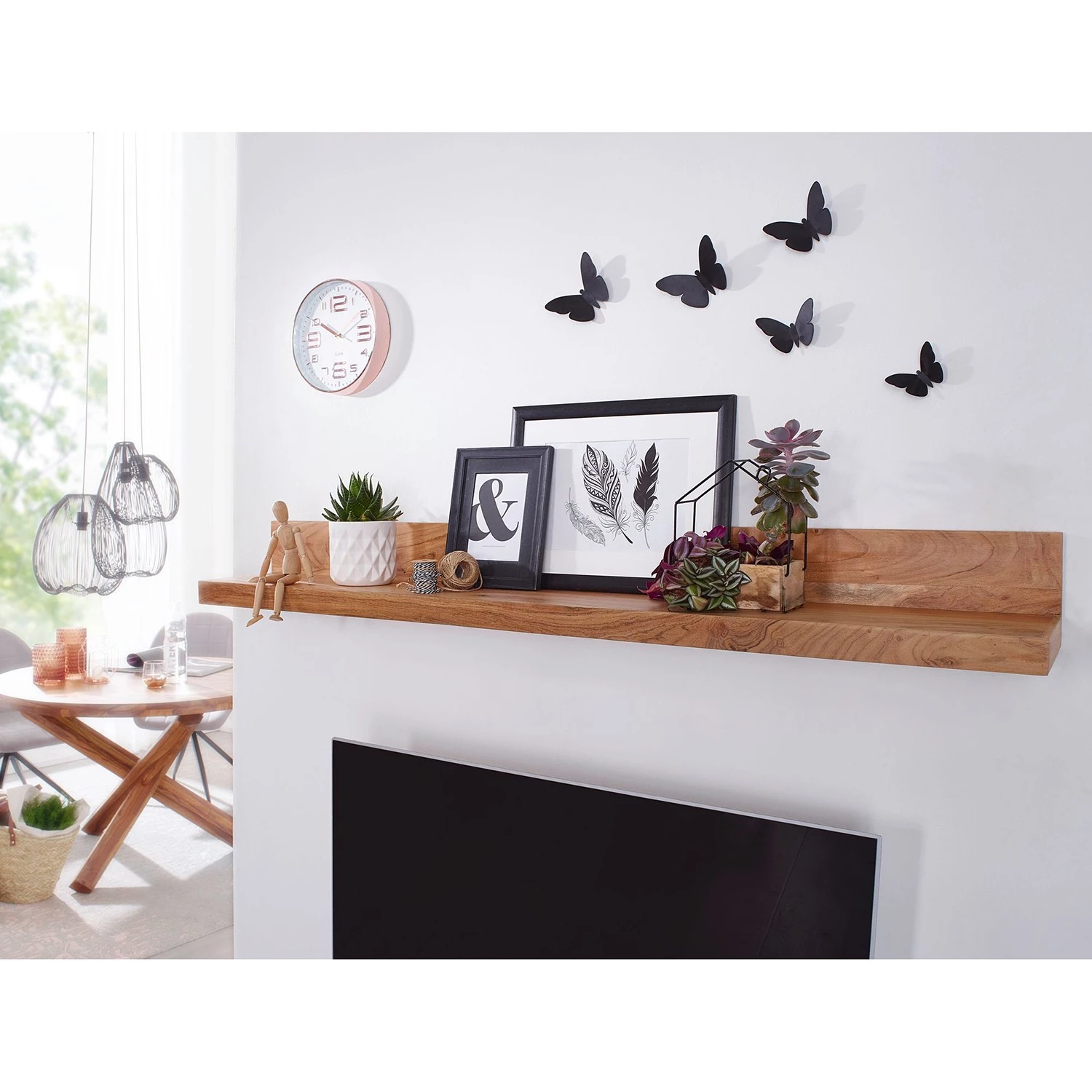 Ars Natura Étagère murale Muquem - Acacia massif 2 Ars Natura Étagère murale Muquem - Acacia massif – Image 2