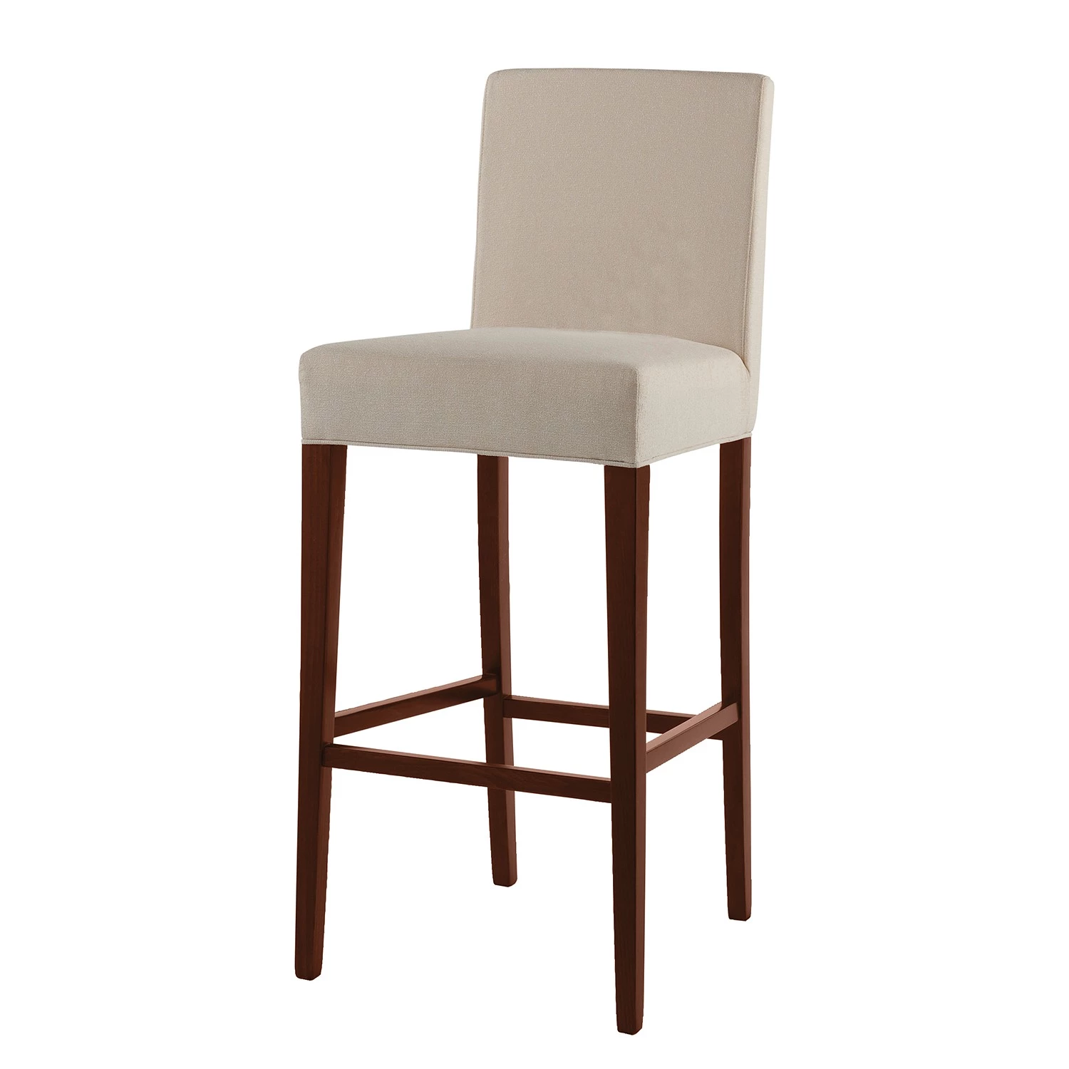 Red Living Chaise de bar Camillas II - Tissu structuré / Hêtre massif- Beige / Imitation noyer 1 Red Living Chaise de bar Camillas II - Tissu structuré / Hêtre massif- Beige / Imitation noyer