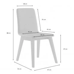Norrwood Chaises capitonnées Nami (lot de 2) - Rouge antique - Imitation noyer -Meubles de salle à manger Soldes Magasin 1000299023 211019 11163800622 SKETCH DETAILS P000000001000299023 sketch