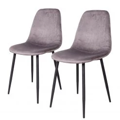 Red Living Chaises Renty II (lot de 2) - Gris - Noir
