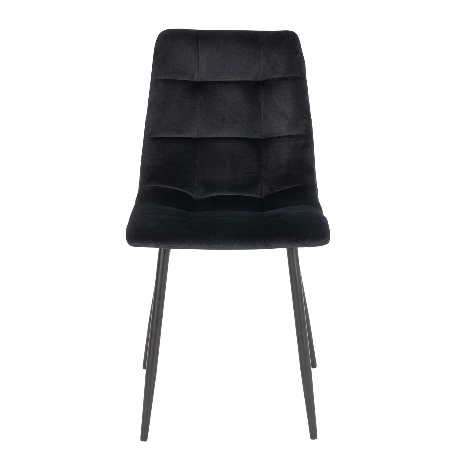 Loftscape Chaises capitonnées Ormoy II (lot de 2) - Velours / Acier - Noir 2 Loftscape Chaises capitonnées Ormoy II (lot de 2) - Velours / Acier - Noir – Image 2