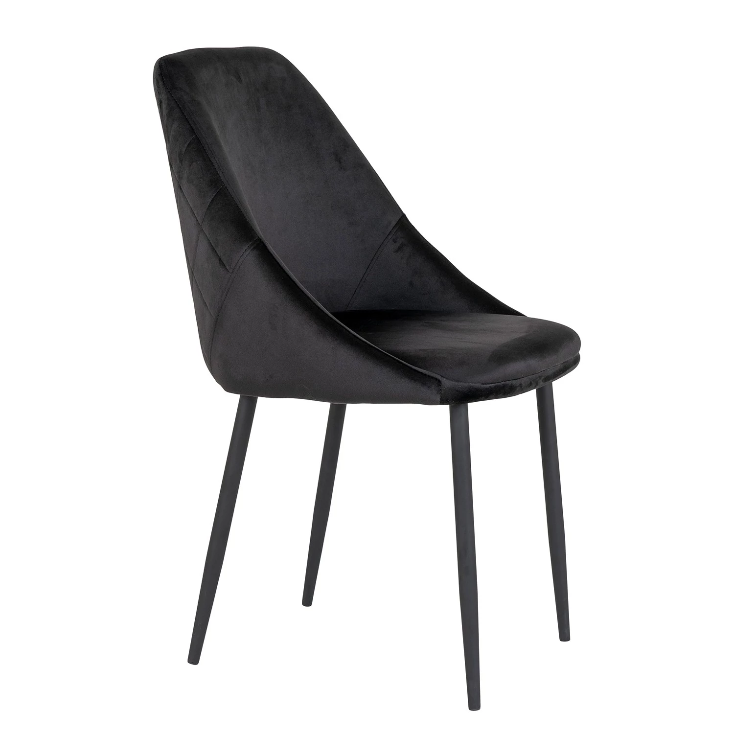 Red Living Chaises capitonnées Halley II (lot de 2) - Noir 4 Red Living Chaises capitonnées Halley II (lot de 2) - Noir – Image 4