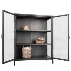 Red Living Vitrine Bagh II - Métal - Noir -Meubles de salle à manger Soldes Magasin 1000299436 211012 13474400067 DETAILS P000000001000299436