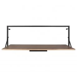 Red Living Étagère murale Legno I - Eucalyptus massif / Métal - Eucalyptus / Noir - Largeur : 90 cm -Meubles de salle à manger Soldes Magasin 1000300275 211014 13263200192 DETAILS P000000001000300275