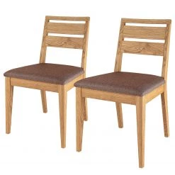 Naturoo Chaises Elkton (lot de 2) - Marron