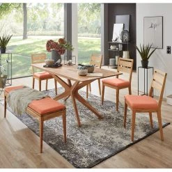 Naturoo Salle à manger Riga II (6 éléments) - Terre cuite