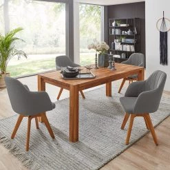 Naturoo Salle à manger Bosgat (5 éléments) - Gris