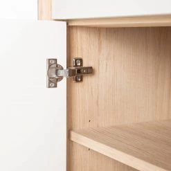 Studio Copenhagen Enfilade Maayka III - Partiellement en chêne massif - Blanc / Chêne clair -Meubles de salle à manger Soldes Magasin 1000300841 220803 036 DETAILS P000000001000300841