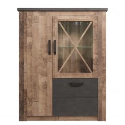 Trendteam Buffet haut Georgia - Gris foncé / Imitation chêne rustique -Meubles de salle à manger Soldes Magasin 1000300848 211015 12542200075 DETAILS P000000001000300848