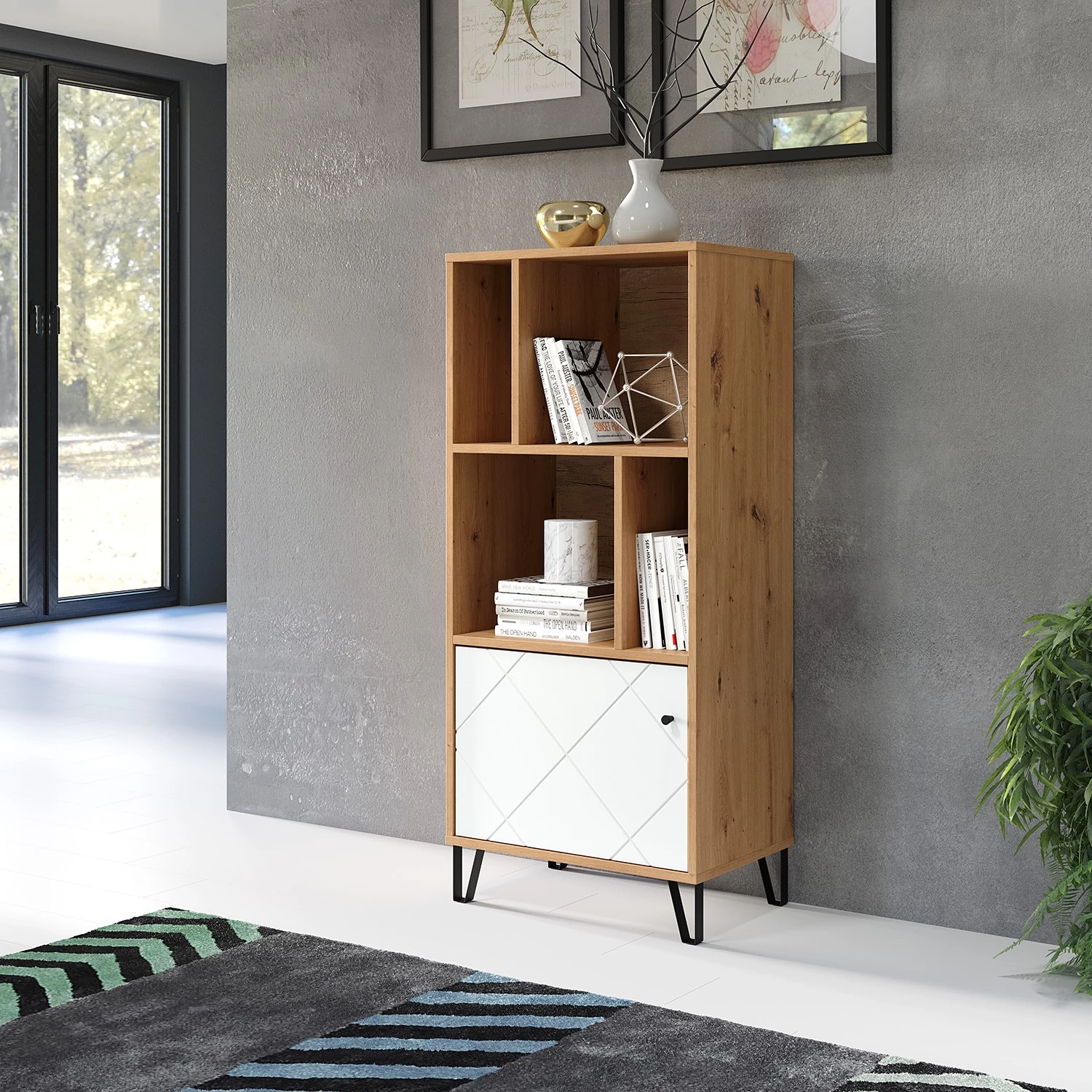 Trendteam Étagère Touch - Imitation chêne artisan / Blanc 3 Trendteam Étagère Touch - Imitation chêne artisan / Blanc – Image 3