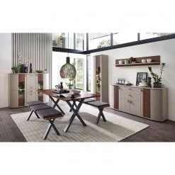 Loftscape Buffet haut Saida II - Avec éclairage - Cachemire / Imitation noyer 6 Loftscape Buffet haut Saida II - Avec éclairage - Cachemire / Imitation noyer -Meubles de salle à manger Soldes Magasin 1000300946 211020 13343600064 MOOD DETAILS P000000001000300946 mood