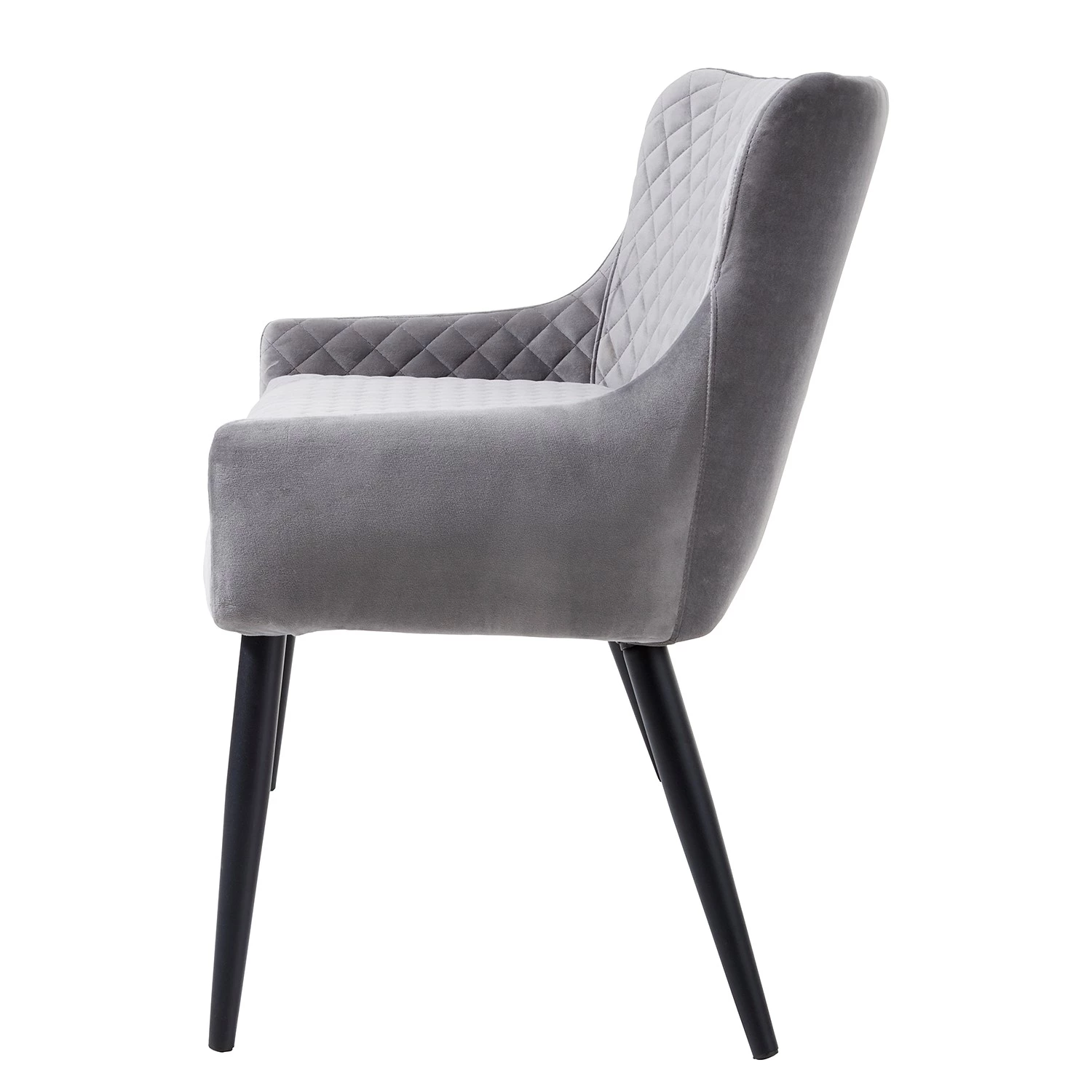 Red Living Banquette Elbi II - Velours / Fer - Gris clair / Noir 3 Red Living Banquette Elbi II - Velours / Fer - Gris clair / Noir – Image 3