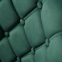 Red Living Chaises capitonnées Kaman (lot de 2) - Velours / Fer - Vert foncé / Noir -Meubles de salle à manger Soldes Magasin 1000303602 211117 164739000103 DETAILS P000000001000303602