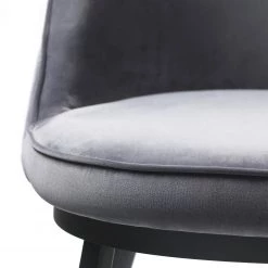 Red Living Chaise de bar Cheia II - Velours / Fer - Gris / Noir -Meubles de salle à manger Soldes Magasin 1000303611 211117 16474100148 DETAILS P000000001000303611