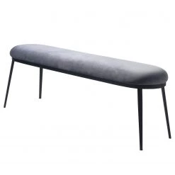 Red Living Banc Cheia II - Velours / Fer - Gris / Noir