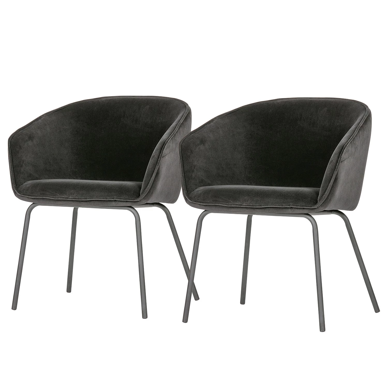 Red Living Chaise à accoudoirs Lester II (lot de 2) - Noir 1 Red Living Chaise à accoudoirs Lester II (lot de 2) - Noir