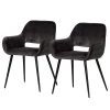 Red Living Chaises à accoudoirs Avril (lot de 2) - Gris marron