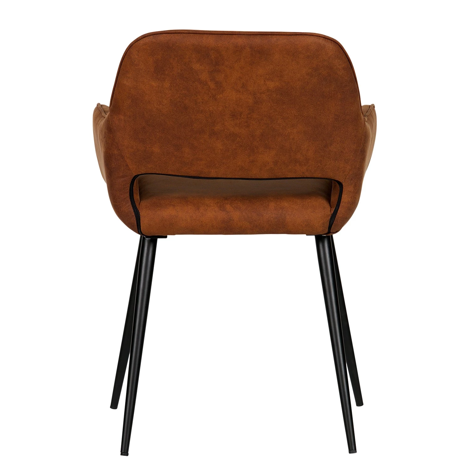 Red Living Chaises à accoudoirs Avril II (lot de 2) - Microfibre / Acier - Marron vintage / Noir 5 Red Living Chaises à accoudoirs Avril II (lot de 2) - Microfibre / Acier - Marron vintage / Noir – Image 5