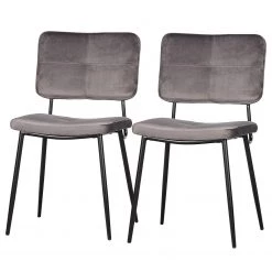Red Living Chaises Malice (lot de 2) - Gris clair