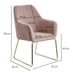 Loftscape Chaise à accoudoirs Fradou I - Rose bébé -Meubles de salle à manger Soldes Magasin 1000303932 211103 12152200768 SKETCH DETAILS P000000001000303932 sketch