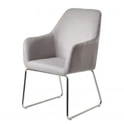 Loftscape Chaise à accoudoirs Fradou II - Gris / Argenté