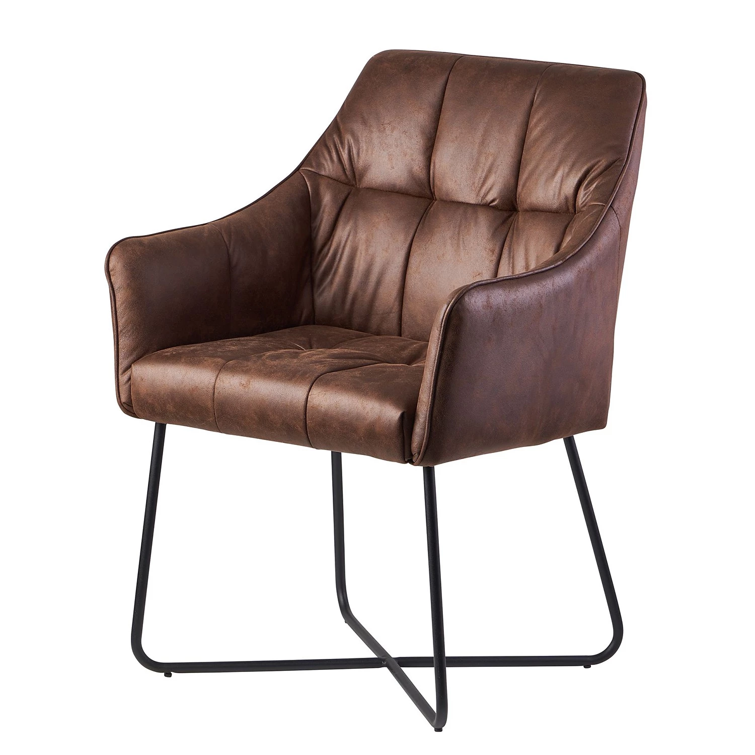 Loftscape Chaise à accoudoirs Giorgino II - Marron foncé vintage 1 Loftscape Chaise à accoudoirs Giorgino II - Marron foncé vintage