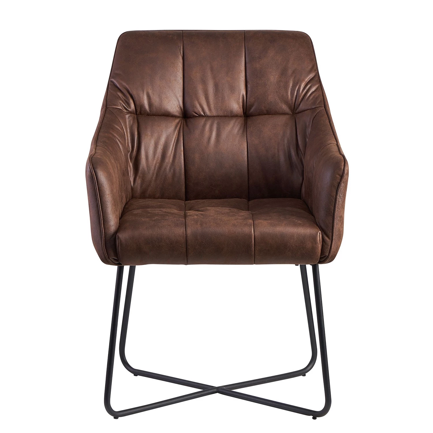 Loftscape Chaise à accoudoirs Giorgino II - Marron foncé vintage 2 Loftscape Chaise à accoudoirs Giorgino II - Marron foncé vintage – Image 2