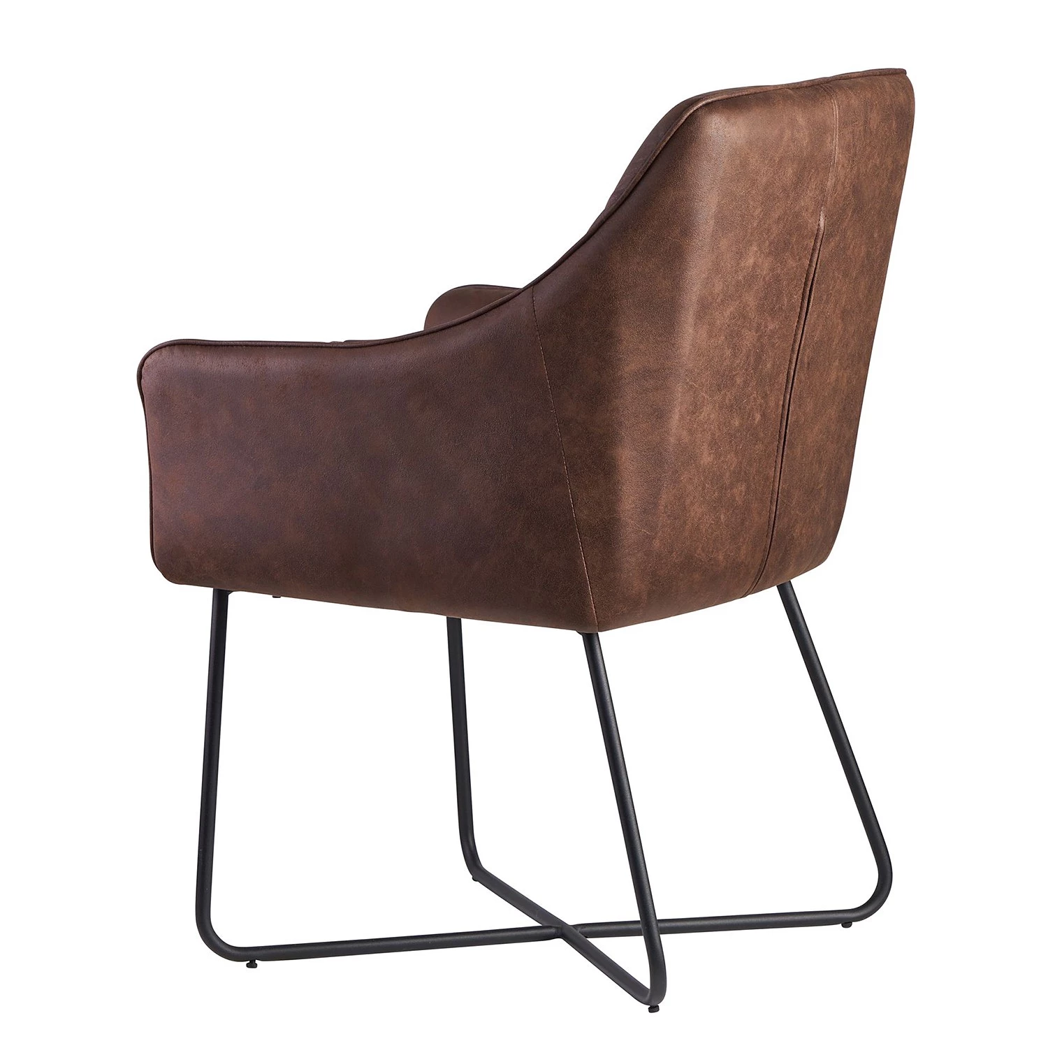 Loftscape Chaise à accoudoirs Giorgino II - Marron foncé vintage 4 Loftscape Chaise à accoudoirs Giorgino II - Marron foncé vintage – Image 4