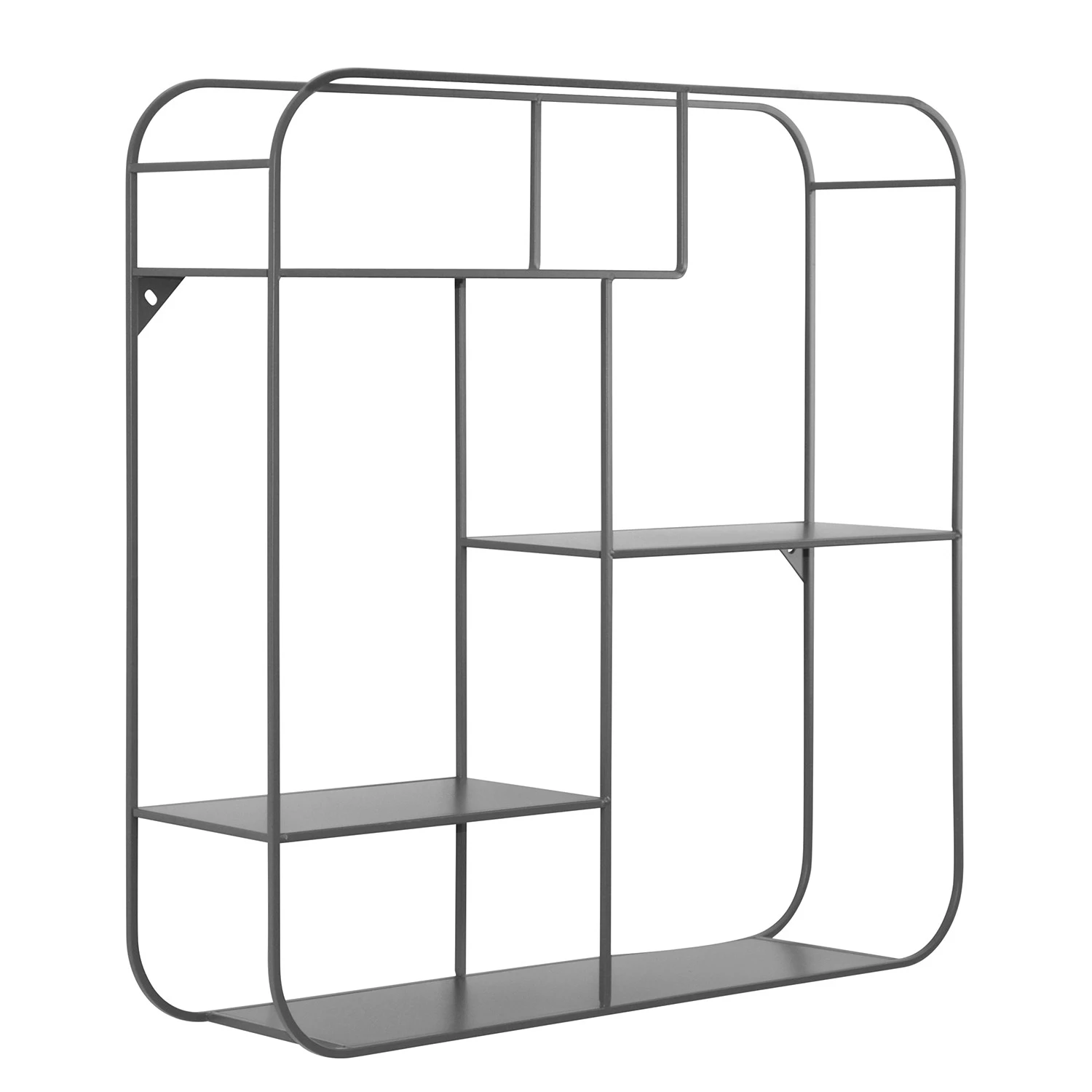 Loftscape Étagère murale Newal - Métal - Gris 1 Loftscape Étagère murale Newal - Métal - Gris