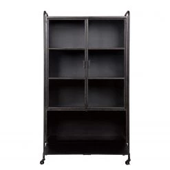 Red Living Vitrine Leska - Métal - Noir vintage -Meubles de salle à manger Soldes Magasin 1000304148 211029 123411000056 DETAILS P000000001000304148