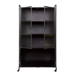 Red Living Vitrine Leska - Métal - Noir vintage -Meubles de salle à manger Soldes Magasin 1000304148 211029 123411000067 DETAILS P000000001000304148