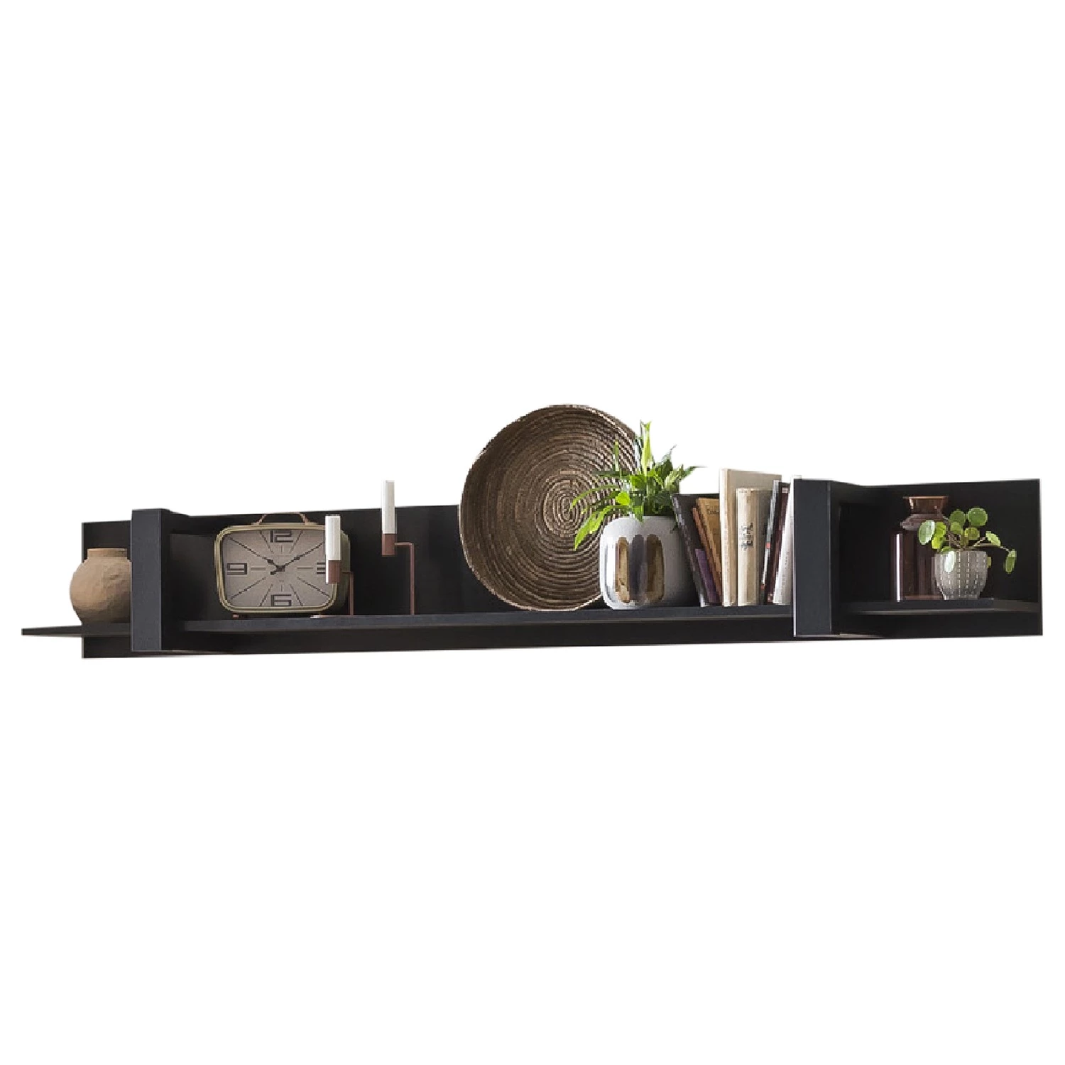 Red Living Étagère murale Norddal - Noir - Largeur : 150 cm 5 Red Living Étagère murale Norddal - Noir - Largeur : 150 cm – Image 5