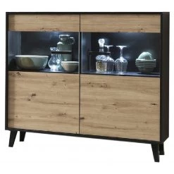 Norrwood Commode Argenteuil II - Imitation chêne artisan / Noir