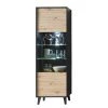 Norrwood Vitrine Argenteuil - Imitation chêne artisan / Noir - Hauteur : 199 cm