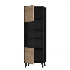 Norrwood Vitrine Argenteuil - Imitation chêne artisan / Noir - Hauteur : 199 cm -Meubles de salle à manger Soldes Magasin 1000304822 211027 10514000160 DETAILS P000000001000304822