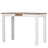 Red Living Table haute Silvana - Acacia massif / Manguier massif - Blanc / Manguier
