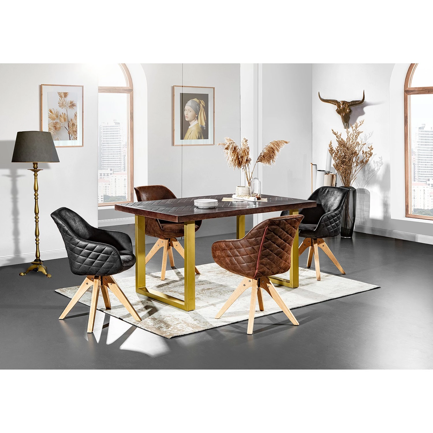 Red Living Table Kallestad - Largeur : 160 cm 2 Red Living Table Kallestad - Largeur : 160 cm – Image 2