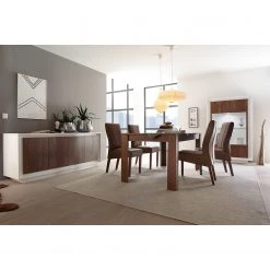 LC Spa Vitrine Forenza - Imitation noisetier / Blanc -Meubles de salle à manger Soldes Magasin 1000306553 211122 15085400087 DETAILS P000000001000306553