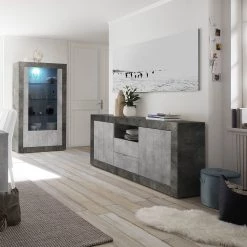 LC Spa Buffet Urbino I - Gris clair / Gris foncé -Meubles de salle à manger Soldes Magasin 1000306556 211122 15085300051 MOOD DETAILS P000000001000306556 mood