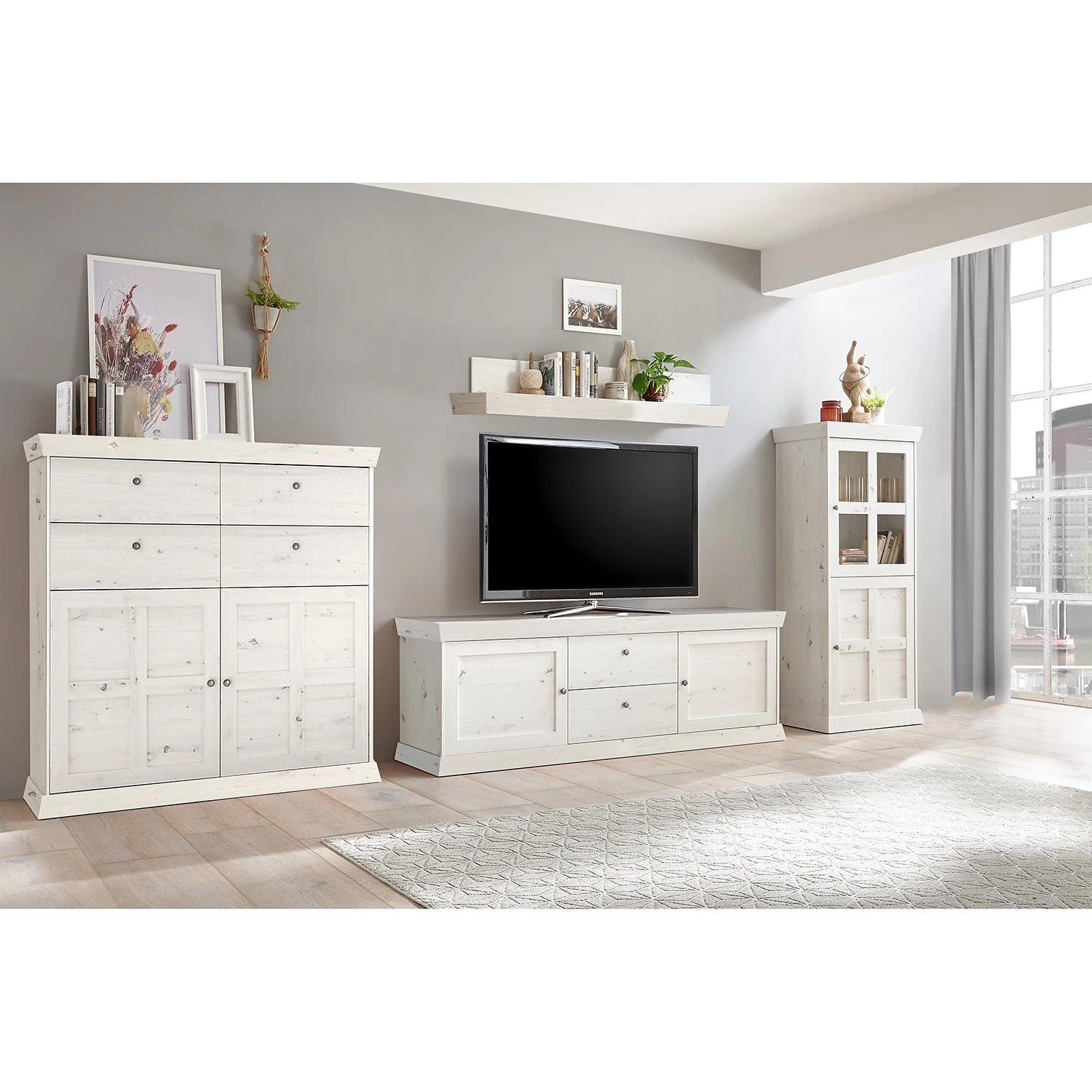 Ridgevalley Buffet haut Maiossa I - Imitation pin blanc 3 Ridgevalley Buffet haut Maiossa I - Imitation pin blanc – Image 3