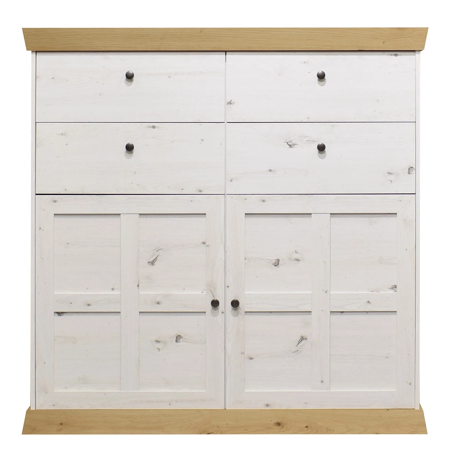 Ridgevalley Buffet haut Maiossa III - Imitation pin blanc / Imitation chêne de Navarra 4 Ridgevalley Buffet haut Maiossa III - Imitation pin blanc / Imitation chêne de Navarra – Image 4