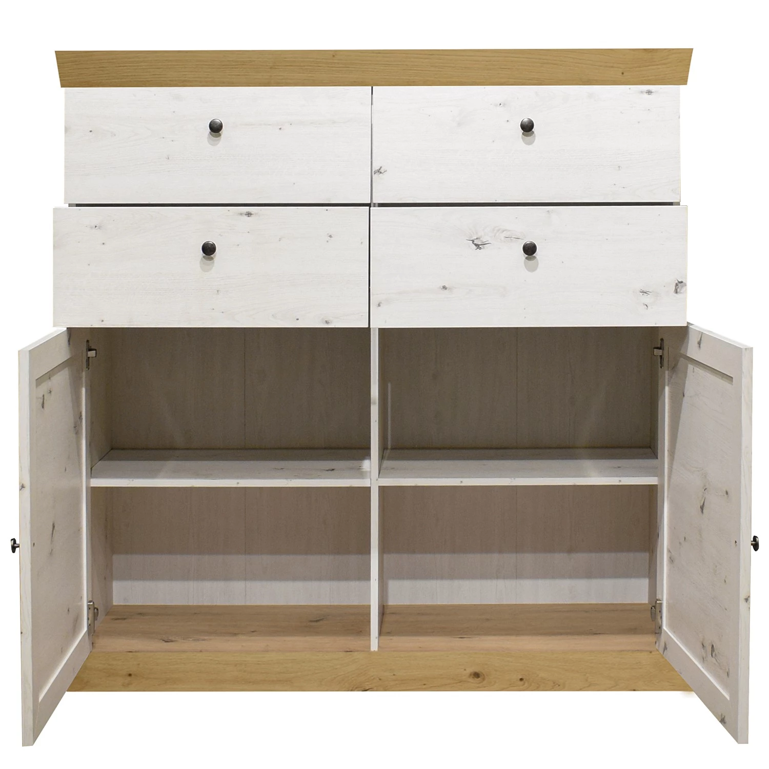 Ridgevalley Buffet haut Maiossa III - Imitation pin blanc / Imitation chêne de Navarra 6 Ridgevalley Buffet haut Maiossa III - Imitation pin blanc / Imitation chêne de Navarra – Image 6